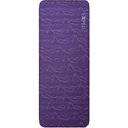Exped MegaMat Print Sleeping Pad, Aubergine Print, Long Extra Wide, 7640277848924