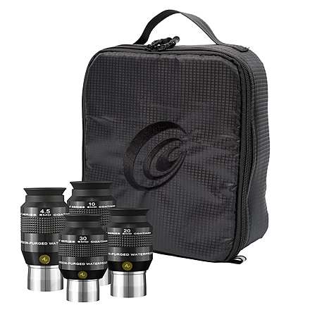 Explore Scientific 52 Degrees Waterproof Eyepiece Kit, Black w/ white lettering, ES logo EPWP52 KIT