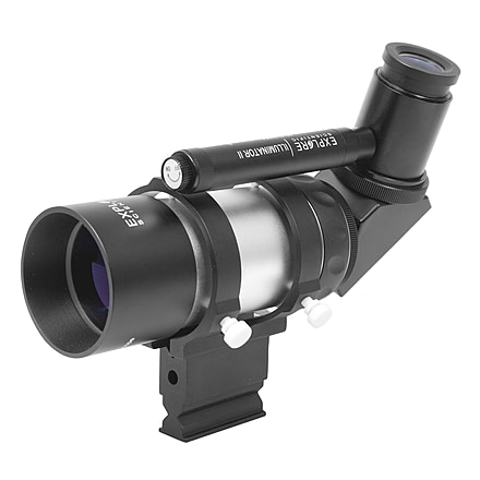 Explore Scientific 6 Degree Field of View 8x50 Polar Illuminated Erect Image Finder Scope,90 Degree Eyepiece,Bracket w/out Base,Silver VFEI0850-RA