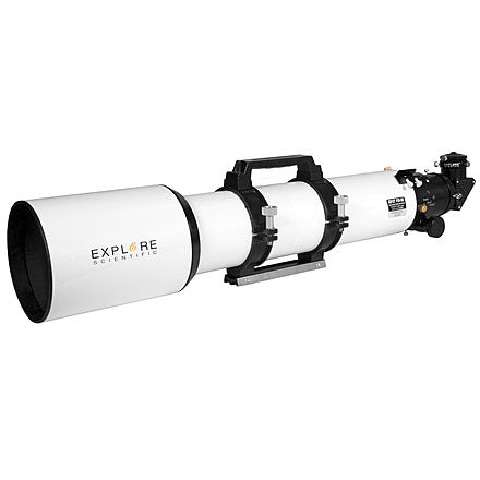 Explore Scientific ED127 Classic White Aluminum f/7.5 Air-Spaced Triplet w/ Hoya FCD100 Optics and 3in Starlight Feathertouch Focuser, FCD100-127075-T3-01