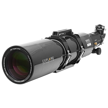 Explore Scientific FPL-53 Carbon Fiber ED140 f/6.5 APO Triplet Refractor w/ Ohara FPL53 Optics and Starlight True 3in Focuser, 140mm, FPL53-140CF-T3