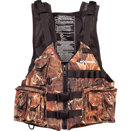Extrasport Osprey Life Vest, XS , S Size for Adult, Ripstop Nylon, Camo 0310000179