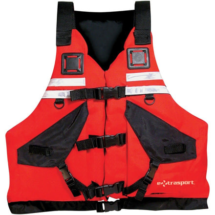 Extrasport Universal HiFloat Life Vest, Universal Size, Denier Cordura, Red, Black 0710001147