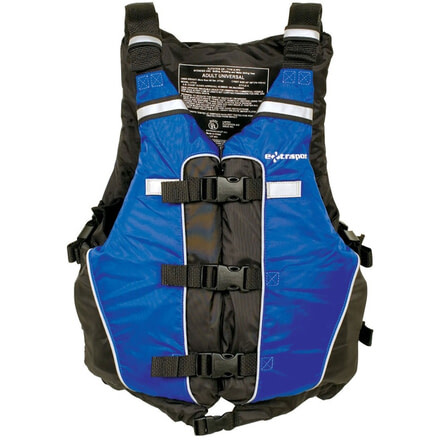 Extrasport UT3 Life Vest, Universal Size for Adult, Nylon, Black 0710001152