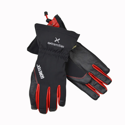 Extremities Glacier Glove GTX - Men's-Black/Red-X-Large