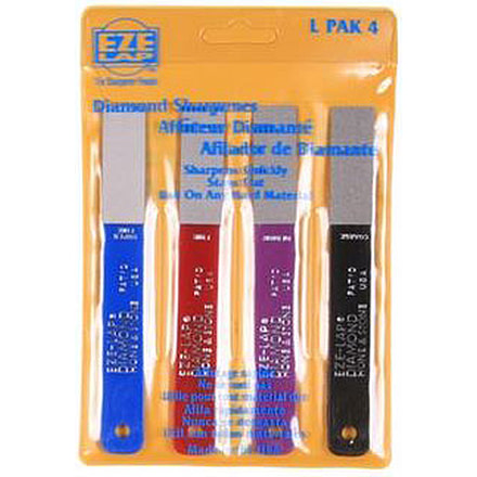 Eze-Lap Diamond Stone 4pc Set, 1 Each Super Fine, Fine, Medium and Coarse L PAK 4