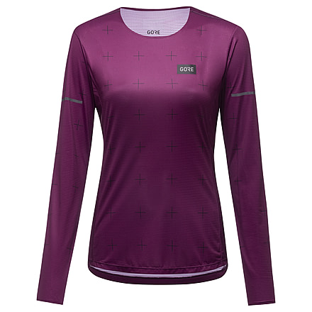 GOREWEAR Contest Long Sleeve Tee Womens in Process Purple Small 4-6 Slim fit 1376CE43, 100959-BQ00-38