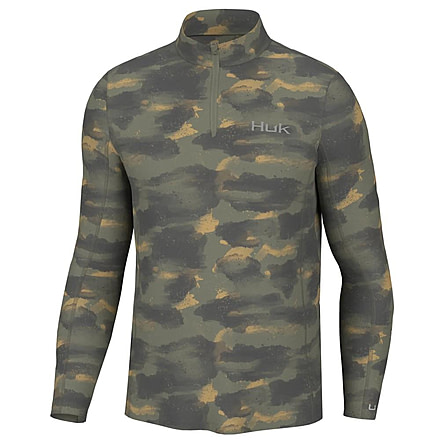 HUK Performance Fishing Huk Camden Coldfront 1/4 Zip Long Sleeve Shirt Camden Moss M 41813626, ATH1200582316M