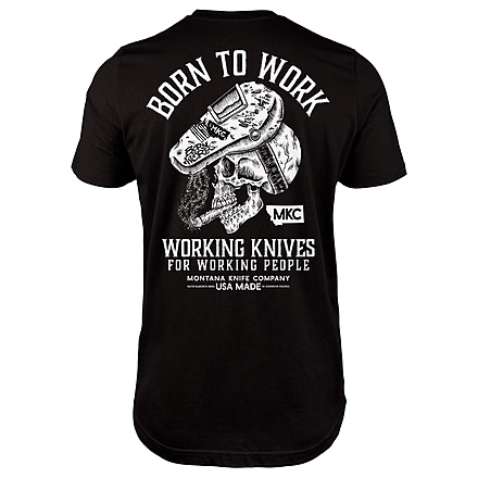 Montana Knife Company MKC BORN TO WORK TEE 39CA2B9D, MEDIUM, MKC-000762