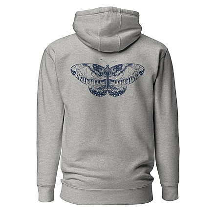 Milk X Whiskey Butterfly Mountains Hoodie 97515D6B, Carbon Grey, S, 727063310784