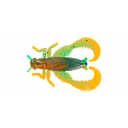 Big Bite Baits Cricket Soft Baits, 10 per Pack, Firetiger Swirl, 1.25 inch, BSC