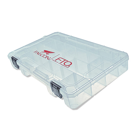 Falcon Rods FTO Utility Box, Small, Clear, 11 in x 7.25 x 1.75 in, FTO-102