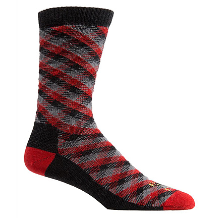 Farm To Feet Kensington Diagonal Buffalo Check Sock - Men's-Platinum/Formula One-Large