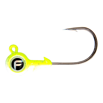 Fathom Bug Eye Jig Head 1/4oz Chartreuse, 4 pack, JH04-1/4-CHRT