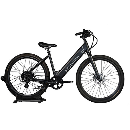 Favorite City Step THRU E-Bike, Matte black/White, City-step-thru