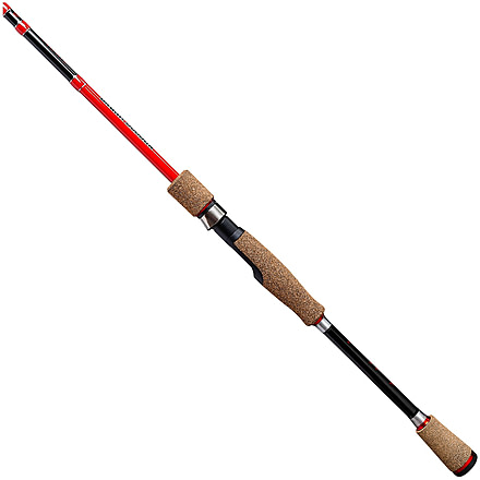 Favorite Fishing Brush Dobber Crappie Spinning Rod, 6ft 8in, Ultra Light, Red/Black, DBR-681UL