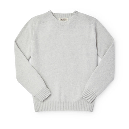 Filson Lambswool Crewneck Sweater - Womens, LtHthrGray, Large, 20120033-LtHthrGray-L