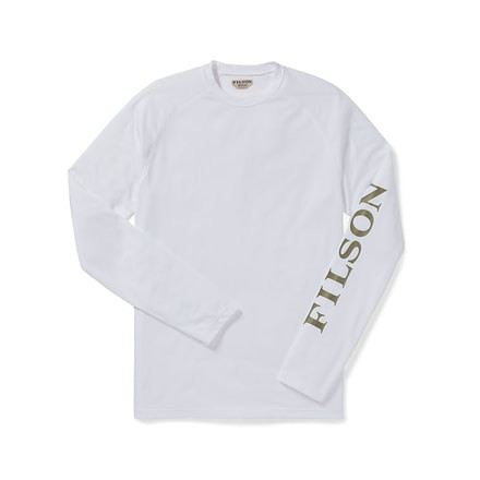 Filson Long Sleeve Barrier T-Shirt Mens, White, 3XL, 20049635-WHITE-XXXL