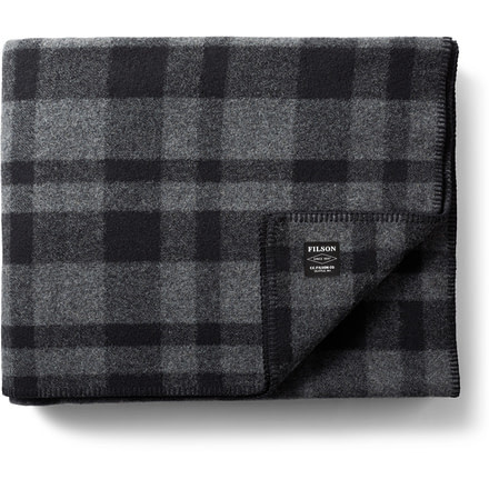 Filson Mackinaw Wool Blanket, Gray/Black, One Size, 11080110-GrayBlack-One Size