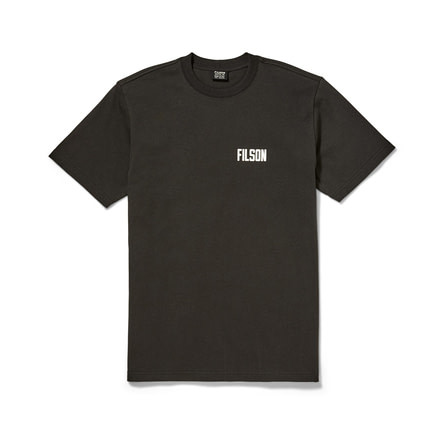 Filson Short Sleeve Outfitter Graphic Tee - Mens, Faded Black - Eagle, Medium, 20112330-FDBLE-M