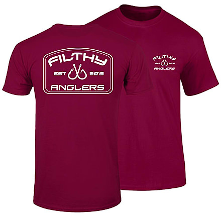 Filthy Anglers Bendo Fishing T-Shirt - Mens, Red, Medium, T-BENDOCRD-M