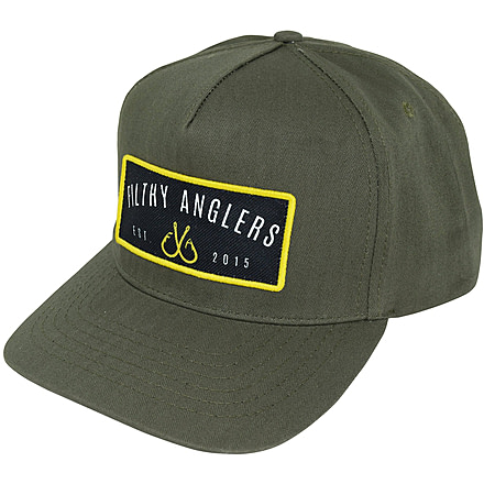 Filthy Anglers Filthy Patch 5 Panel Snapback Hat, Green, HT-COASTGRN