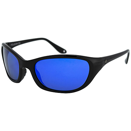 Filthy Anglers Folsom EP Mirror Sunglasses, Black Frame, Polarized EP Blue Mirror Lens, FOLBLK-EP-B