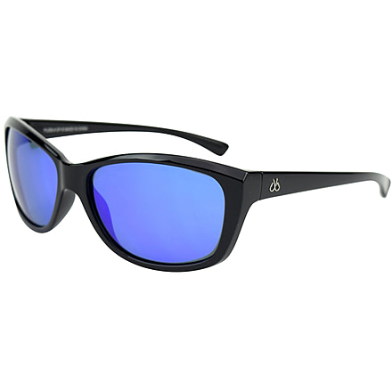 Filthy Anglers Pleasant EP Mirror Sunglasses - Womens, Black Frame, Polarized EP Blue Mirror Lens, PLEBLK-EP-B