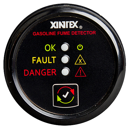 Fireboy-Xintex Gasoline Fume Detector &amp; Alarm w/Plastic Sensor - Black Bezel Display 63857