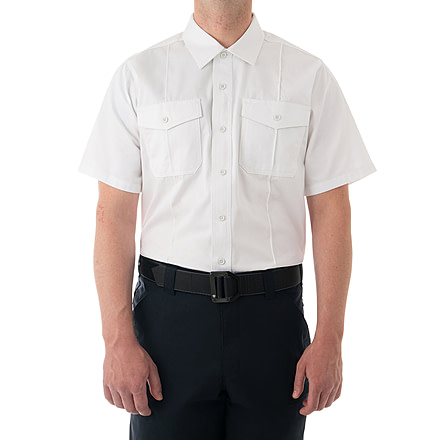First Tactical Cotton Station Short Sleeve Shirt - Mens, White, Short/Large, 112008-010-L-S