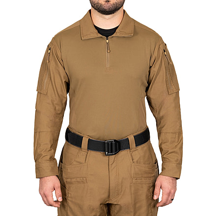 First Tactical Defender Long Sleeve Shirt - Mens, Regular, Coyote Brown, Small, 111004-181-S-R