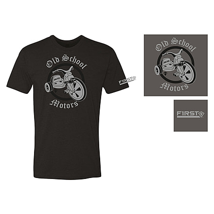 First Tactical Old School Motors T-Shirt - Men's, 2XL, Heather Metal, 112528-417-XXL