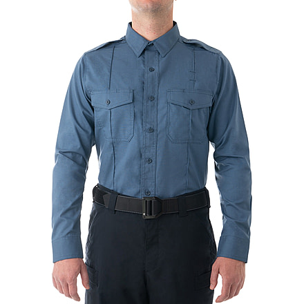 First Tactical Pro Duty Long Sleeve Shirt - Mens, French Blue, Tall/3XL, 111011-484-3XL-T