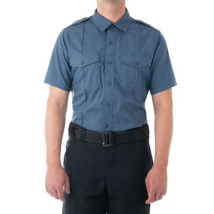 First Tactical Pro Duty Short Sleeve Shirt - Mens, French Blue, Regular/Large, 112001-484-L-R