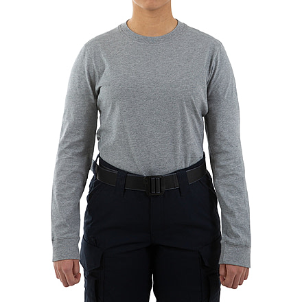 First Tactical Tactix Cotton Long Sleeve Tee - Womens, Wolf Gray, Large, 121505-016-L