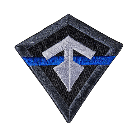 First Tactical Thin Line Logo Patch, Gray/Blue, One Size, 195028-999-1SZ