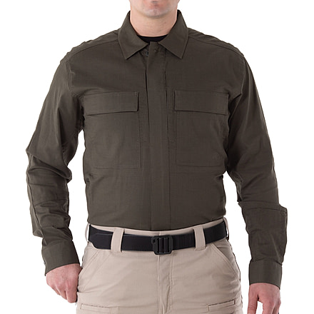 First Tactical V2 BDU Long Sleeve Shirt - Mens, OD Green, Medium, R, 111008-830-M-R