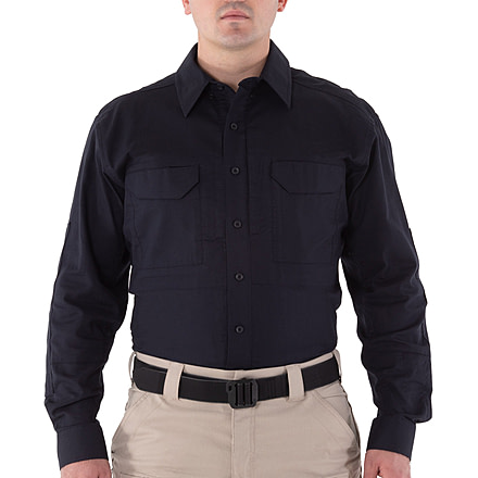 First Tactical V2 Tactical Long Sleeve Shirt - Mens, Midnight Navy, Large, R, 111006-729-L-R