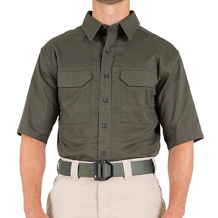 First Tactical V2 Tactical Short Sleeve Shirt - Mens, OD Green, 4XL, T, 112007-830-4XL-T
