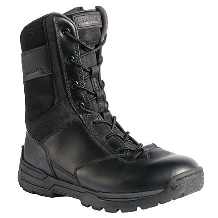 First Tactical Womens 8in Sfty Toe S-Zip, Black, 5 Regular 166002-019-5-R