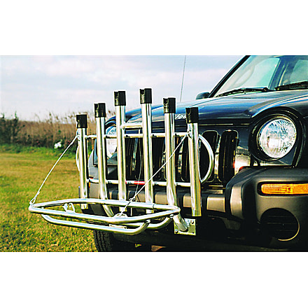 Fish-N-Mate Fish-N-Mate 6-Holder Rod Rack with Fold-Down Cooler Rack, Cooler Up To 54Qt, 136