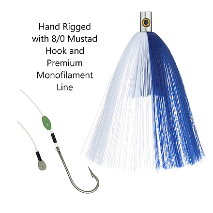 Fish Razr 6.5in Rigged Chrome Flat Head, Blue/White, FR420