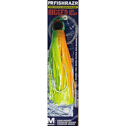 Fish Razr Rigged Mr. Softee 7.5in, Green/Yellow Skirt, FR447