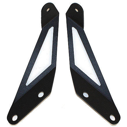 Fishbone Offroad Fishbone Hood Light Mount Brackets, Jeep Wrangler JK 2007 - 2018, Black Textured, FB21066