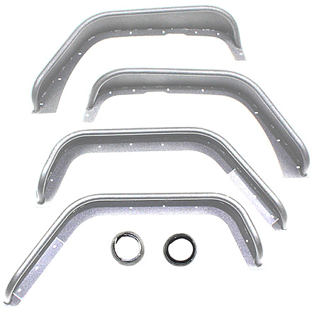 Fishbone Offroad Raw Aluminum Fenders, Jeep Wrangler JK 2007 - 2018, Black Textured, FB33067