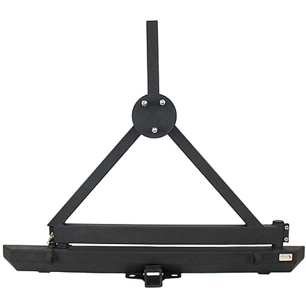 Fishbone Offroad Fishbone Rear Bumper w/Tire Carrier, Jeep Wrangler TJ /YJ 1987 - 2006, Black Textured, FB22017