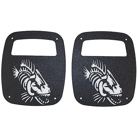Fishbone Offroad Fishbone Tail Light Covers, Jeep Wranglers 1956 - 2020, Black Textured, FB31044