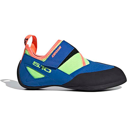Five Ten Kirigami Climbing Shoes - Kids, Glory Blue/Signal Coral/Signal Green, 1, EE9435-1