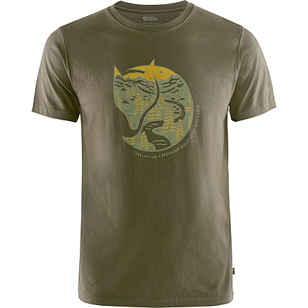 Fjallraven Arctic Fox T-Shirt - Mens, Dark Olive, Small, F87220-633-S
