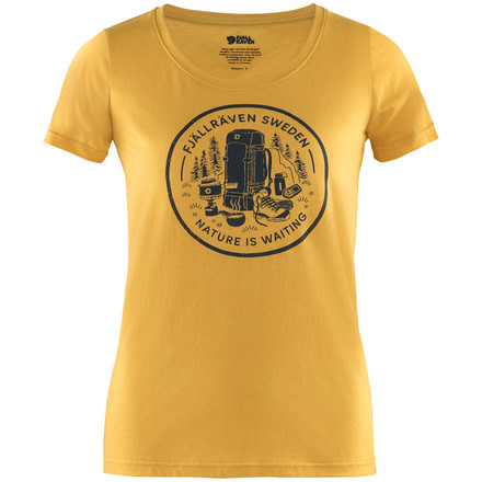 Fjallraven Fikapaus T-Shirt - Womens, Ochre, Small, F83512-160-S